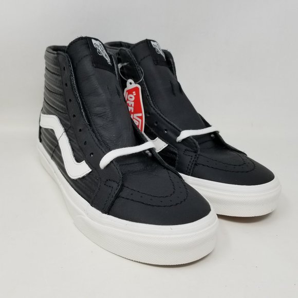 white leather vans size 4